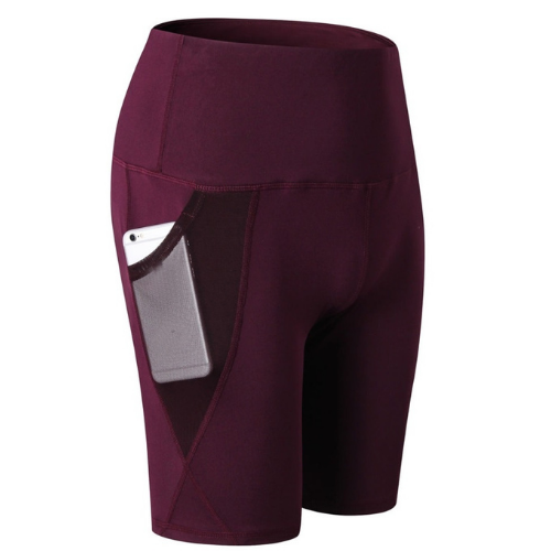 Comfy Tight Fitting Gym Pants with Net Pockets (Deep Plum)