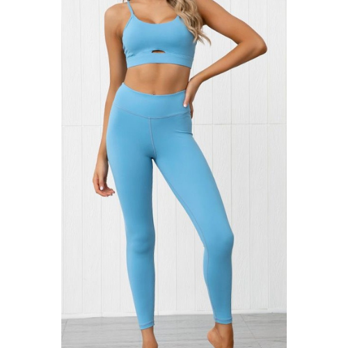 Stunning Beautiful Blue Tight Fitting Long Pants with Gorgeous Designed Bra Top