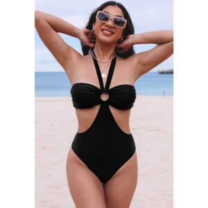 Halter O-Ring One Piece Swimsuit