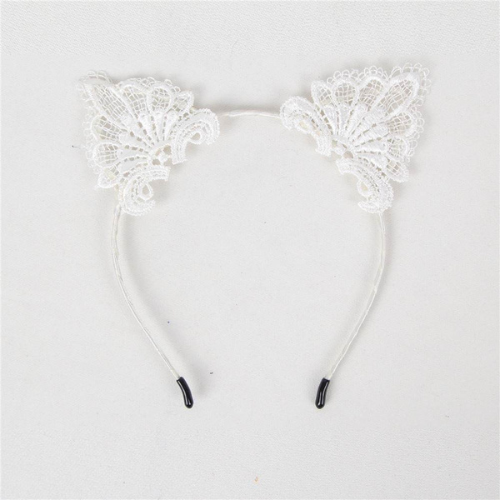 Cute Cat Ear Headband (White)