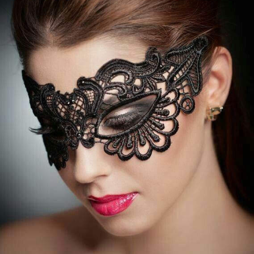 Enchanting Lace Eye Mask (Black - Soft Lace)