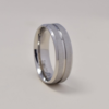 Matt Stainless Steel Ring with Polished Center Circle (Size V)
