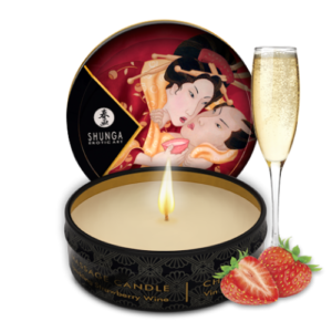 Shunga Massage Candle (Sparkling Strawberry Wine 30 ml)