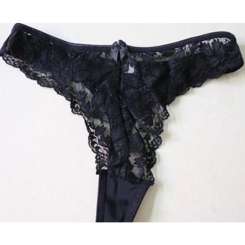 Stunning Sexy Lace Comfy Everyday G-String (Black)