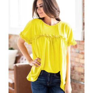 Bright Yellow Frilly Top