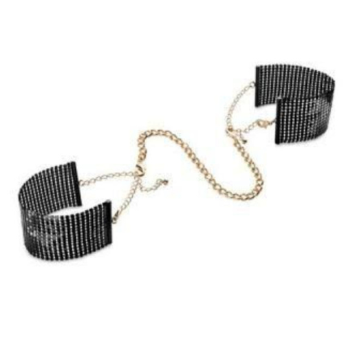 Bijoux Desir Handcuffs (Black and Gold) - No Model