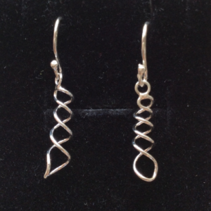 Hanging Twisted Rope Sterling Silver Earrings