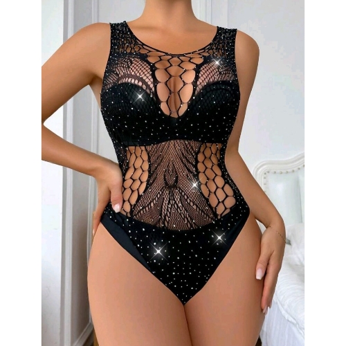Rhinestone-Studded-Cut-Out-Detailed-Fishnet-Teddy.jpg - Sarita-Inc Sarita-Inc -