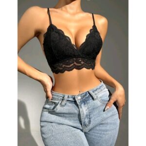 Scallop-Trim-Floral-Lace-Bralette-with-Double-Shoulder-Straps-Black.jpg - Sarita-Inc Sarita-Inc -