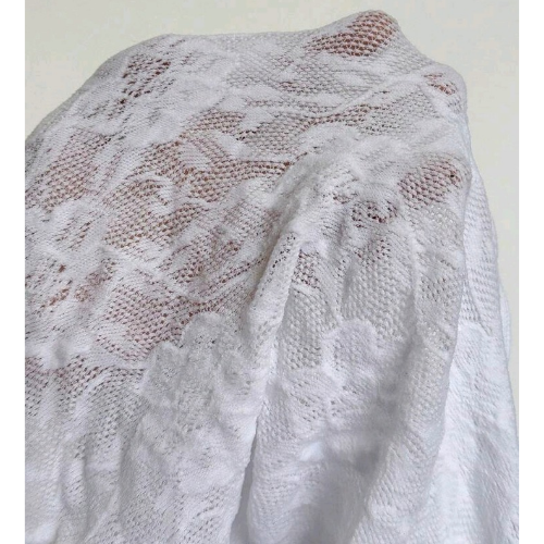 Detailed Mesh Halter Neck Body Stocking Dress with Pink Bows - Fabric Close Up - Sarita-Inc Sarita-Inc - Detailed Mesh Halter Neck Body Stocking Dress with Pink Bows - Fabric Close Up