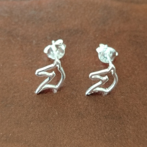 Open Horse Head Sterling Silver Studs